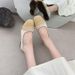 Single Shoe Women's Autumn 2025 New Item Color Blocked Light Mouth Versatile Gentle Pearl Casual Anti Slip Soft Soled_vogvips.com