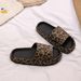 Leopard Print Slippers For Women, Summer New Korean Style Fashionable Indoor Home Thick Sole Couple_vogvips.com