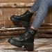New Plus Size Martin Boots For Women, Fashionable And Versatile, British Style Short Thick Soled, Height Increasing,_vogvips.com