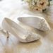Women's Sweet Pointed Toe Stiletto Heels Rhinestone Satin Low Top Shoes For Evening Gowns Banquet Bridesmaid Wedding Dress Photoshoots_vogvips.com