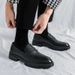 Large Size Low-top Fashion Casual Leather British Style Men's Thick-soled Slip-on Lazy Business Shoes 2886_vogvips.com