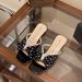 Women' Ummer Outdoor Open-toe Quare-head Rhinetone Trap Andal, Exy High-heeled Lipper, High-end Women'_vogvips.com