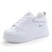 Women's shoes summer thick soled small white shoes women's spring and autumn single shoes breathable increase all board shoes_vogvips.com