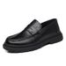 Men's Leather 2024 Hong Kong Business Casual Slip-on British Style Shoes With Textured Design Trendy Men's Loafers_vogvips.com