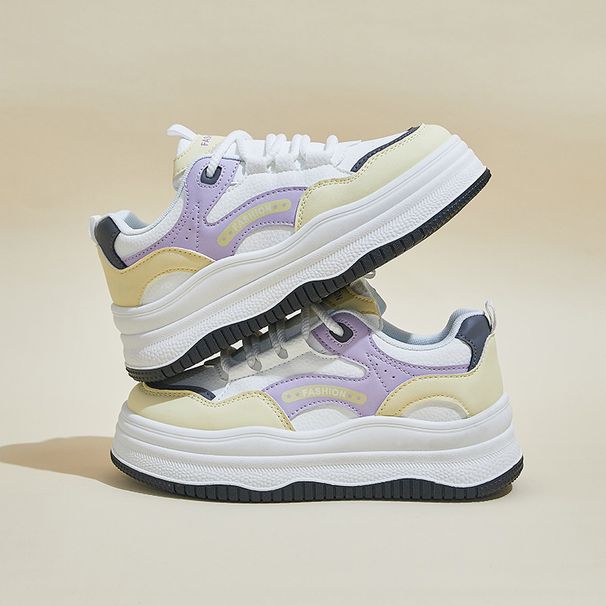 Little White Shoes Female Student Platform Heightening Shoes Sports Board Shoes Casual Shoes_vogvips.com
