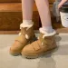 Round Toe Mid Cut Thick Soled Snow Provide Warmth Comfort and Sofess Solid Color Women Boots Are Casual Fashionable_vogvips.com