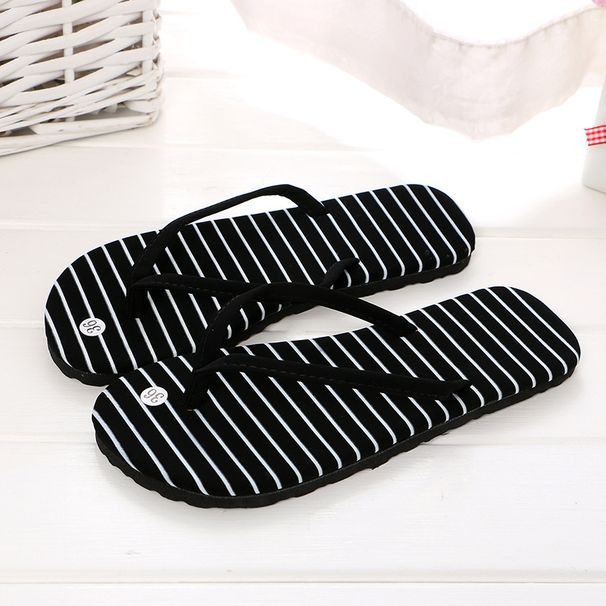 Leopard Print Fashionable Flat Bottom Flip Flops Anti Slip Slippers_vogvips.com