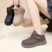 Women's Winter New Thickened Fleece Warm Snow Boots Casual Fashion Versatile Velcro Non-Slip Mom Shoes_vogvips.com