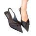 Floral Girl! Early Spring Floral Bow Pointed-toe Shallow High-heeled Shoes Women, Closed-toe Backless Sandals, Elegant_vogvips.com