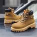 Men's Lace-up Thick-soled Heightening Martin Boots Retro Tooling Boots Anti-velvet Leather Medium-top Men's Boots_vogvips.com