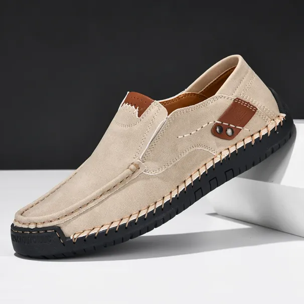 Men Shoes Casual Comfortable Men Slip On Leather Loafers Men Flats Hot Sale Moccasins Tooling Man New Handmade Leather_vogvips.com