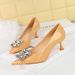 1961-K59 Fashioable Baquet Thi Shallow Mouth Lacquer Leather, Water Diamod Poited High Heels, Sigle Shoes For_vogvips.com