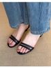 Sheepskin Version~Fairy-style Open-toe Sandals For Women, French Minimalist Low-heeled Versatile Commuter Roman Shoes_vogvips.com