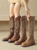 Embroidered Western Cowboy 2025 Versatile Xinjiang Back Zipper Low Heel High Tube Over-the-Knee Riding Boots_vogvips.com