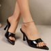 New Summer High Heel Mules Slide Sandals, Versatile Open-Toe Slip-Ons_vogvips.com