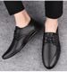 Round Head First Layer Shoes Front Lace-up Leather Shoes Men's Work Dress Men's Shoes_vogvips.com