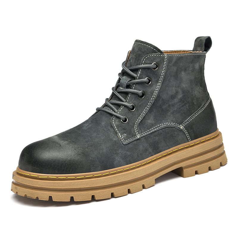 Men's Outdoor Martin Boots High-top Non-slip Thick-soled Tooling Boots Retro Large-size Boots Men's Shoes_vogvips.com
