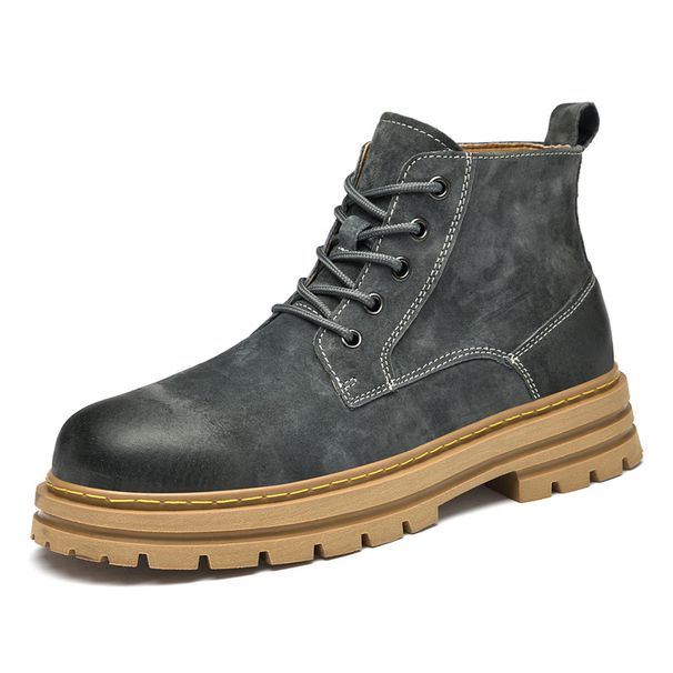 Men's Outdoor Martin Boots High-top Non-slip Thick-soled Tooling Boots Retro Large-size Boots Men's Shoes_vogvips.com