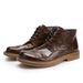 European Warm Series Men's Leather With Hand-Scrapped Texture, Business Casual High-Top Martin Fashion Cowhide Ankle Boots, Trendy Boots_vogvips.com