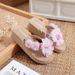 Women’s Shoes Sole Cross Strap Straw Woven Women's Slippers Sandals Thick Sole Wedge Heel Ethnic Customs Travel_vogvips.com