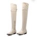 Large Size Over-the-Knee Flat Heel High Tube Long Winter Shoes Women's Boots_vogvips.com