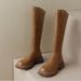 Ins Super Slimming~ Thick Sole Rivet Over-the-Knee Long For Women With Chunky Heel Back Zipper, Autumn And Winter Style_vogvips.com