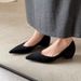 Women S Pointed Toe Flats With Low Heel Vintage Style Slip On For Spring Summer Fall Comfortable Casual Work Shoes_vogvips.com