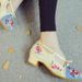 Excluding Shoe Box, Single Shoe, Small Square Middle Heel, Flat Buckle, Ladi' Style Dance Sho, Embroidered Cloth_vogvips.com