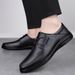 Men's Spring And Autumn Business Casual Light Lace-up Genuine Leather Soft Sole Dad Breathable Fashion Shoes_vogvips.com