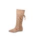 Post-apocalyptic Hot Girl Hidden Heel Western Cowboy Women Autumn Winter Slouch Lace-up Slimming Over-the-Knee Long Slim_vogvips.com
