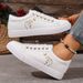 Women's Casual White 2026 New Fashion Korean Street Style Student Flat Shoes Stylish And Foot-slimming Women's Sneakers_vogvips.com