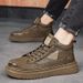 Autumn High-Top Martin Boots For Men, Trendy And Versatile, Thick-Soled Casual Leather Shoes, Work Boots, Men's Labor Pr_vogvips.com