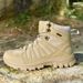 High Top Outdoor Men's Combat Military Boots Tactical Boots Breathable Zipper Brown Desert Combat Boots_vogvips.com