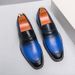 Suitable For All Seasons 46 47 48 Large Size Leather Shoes Color Polished Square Toe Men's Casual Loafers Youth Trend British Style_vogvips.com