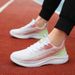 Women's Spring/Summer 2024 New Style Flyknit Casual Breathable Comfortable Mom Shoes Mesh Couple Sneakers_vogvips.com