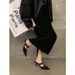 Niche Stylesense Of Design Baotou Half Slippers Women's Shoes Outwearnew Arrivalsummer High Heel French Silver Sandals_vogvips.com