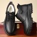 European Warm Series 2025 Winter Season New Leather Men's Cotton Shoes With Fleece Lining Warm Snow Martin Boots_vogvips.com