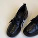 Women's Retro Soft Leather round Toe Loafers Lace-Up Chunky Heel Single Shoes for New Autumn_vogvips.com
