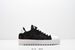 Men Women Retro Black‑White Abstract Pattern Fabric Platform Sneakers, White Toe Cap & Serrated Non‑Slip Thick Outsole,Lace‑Up Low‑Cut Casual Footwear_vogvips.com