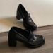 High Heeled Loafers Women S Small Leather Shoes Simple One Pedal Commuting Silent Single_vogvips.com
