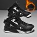 Autumn And Winter New Ultra Fiber Leather With Plush Rubber Sole Basketball Shoes, Extra Large Trendy Shoes_vogvips.com
