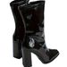 Women's Chunky Heel Platform Chelsea Boots - High Shine Patent Leather, 8cm Block Heel, Side Zipper, Comfortable Mid-Calf Boots For Fall & Winter_vogvips.com