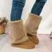 Winter Womens Snow Plush Warm Thickened Fashion Casual Suede Thick-soled Mid-tube Boots Botas Mujer 240719_vogvips.com