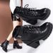 Plus Size 24 Autumn New Lace-up Round Toe Buckle Thick-soled Short For Women British Style Fashion Trendy Martin Boots_vogvips.com