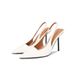 2024 Summer High Heels For Women, Stiletto Closed Toe Backless Sandals, Mirror Surface, Size, Cross-Border Shipping,_vogvips.com