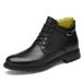 Men's High-mouth Lace-up Round-head Men's Shoes High Military Boots High-top Top Large-size Leather Shoes_vogvips.com