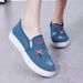 Old Beijing For Women's Leisure One Step Lazy Thickened Soft Sole Denim Cloth Board Fashionable And Breathable Hiking_vogvips.com