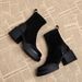 ShoeVault Soft Leather High Ankle Martin For Women Thick Heel 2024 New Women's Autumn Winter Cotton Internet Celebrity Slim Boots_vogvips.com
