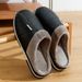 Big Size Winter Casual Men's Slippers Indoor Waterproof PU Leather Home Shoes Fur Flat Warm Fashion Bedroom Houseshoes_vogvips.com
