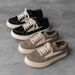 2024 Spr New Niche Suede German Train Student Couple Shoes Men's Casual Thick-Soled Sneakers Sports Height_vogvips.com